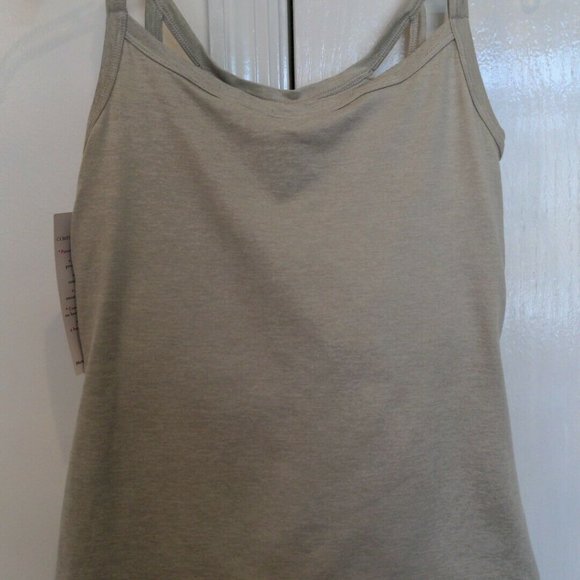 Mastectomy Camisole with Integrated Prosthetics, Medium w C Cup, NWT, Oat, Cut-O - Picture 3 of 9